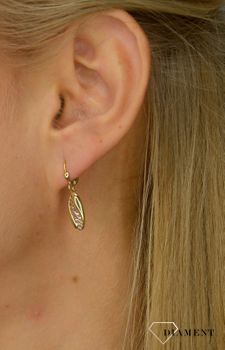 Złote kolczyki 585 bicolor KL 5548A 💎 Złote kolczyki wykonane z najwyższej jakości złota próby 585 💎 (3).JPG